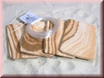 4x Pflanzplatten mamoriert braun-weiß ca.7x4,5cm mit Befestigung